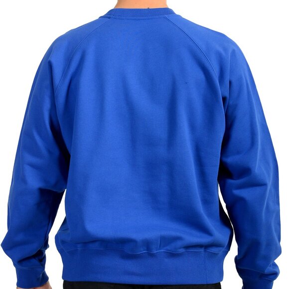 Versace Men's College Fit Royal Blue Logo Print Crewneck Sweatshirt US XL IT 54 - Picture 3 of 6